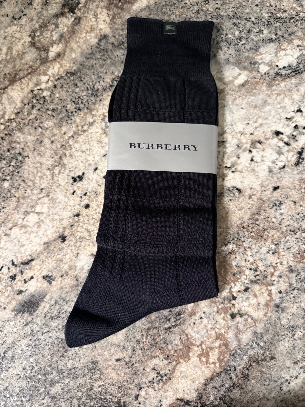 Burberry Men’s Navy Dress Socks